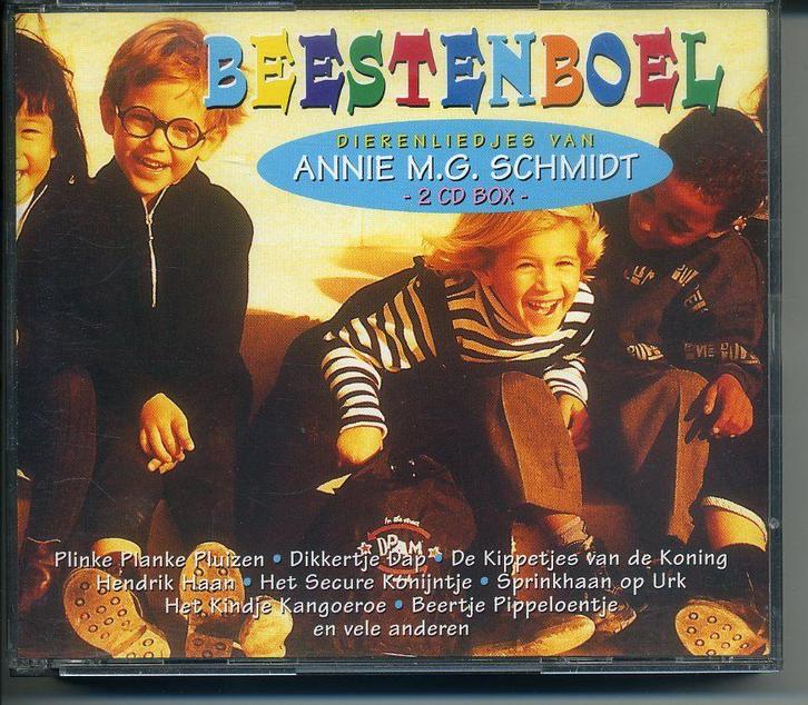 Annie M.G. Schmidt Beestenboel dierenliedjes 2 cd box ZGAN, Cd's en Dvd's, Cd's | Kinderen en Jeugd, Zo goed als nieuw, Muziek