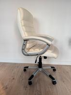 Kunstleer directie bureaustoel, Huis en Inrichting, Bureaustoelen, Ophalen, Gebruikt, Wit, Bureaustoel