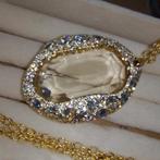 Swarovski hanger goudkleurige met collier 90cm, Ophalen of Verzenden, Zo goed als nieuw, Goud, Overige materialen