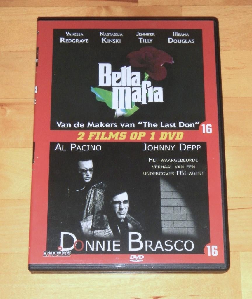 dvd - Bella Mafia + Donnie Brasco, Alle leeftijden, Ophalen, Zo goed als nieuw