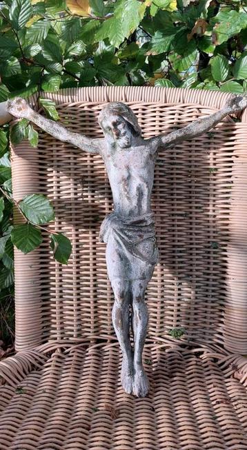 Zwaar ijzeren beeld Jezus Christus ijzer groot gekruisigd beschikbaar voor biedingen
