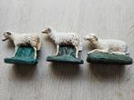 3 oude gipsen kerst schaapjes, Diversen, Kerst, Ophalen of Verzenden