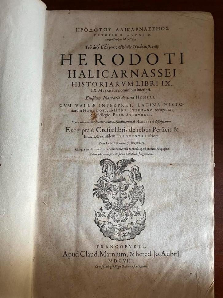 Herodotus Historiën 1608, Latijnse Editie, Antiek en Kunst, Antiek | Boeken en Bijbels, Ophalen of Verzenden