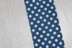 Donkerblauw / wit gestipt elastiek - 4cm breed #1276, Hobby en Vrije tijd, Naaien en Fournituren, Ophalen of Verzenden, Nieuw