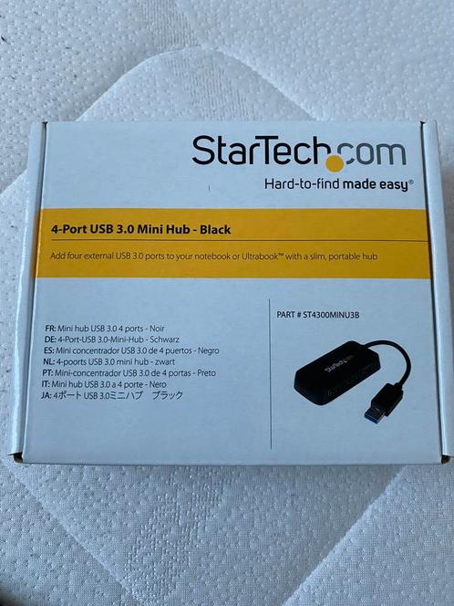 StarTech 4-Poorts USB 3.0 Hub – Nieuw in verpakking, Computers en Software, Dockingstations, Zo goed als nieuw, Ophalen of Verzenden