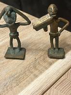 2 bronsen beeltjes uit chana, Antiek en Kunst, Antiek | Tin, Ophalen