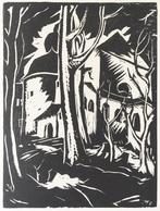 Evarist Adam Weber (1887-1968) Houtsnede ‘Sankt Anton' ~1920, Ophalen of Verzenden