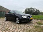 Volkswagen Eos 1.6 16V FSI 2008 Zwart, Auto's, 74 €/maand, Beige, 4 cilinders, Cabriolet