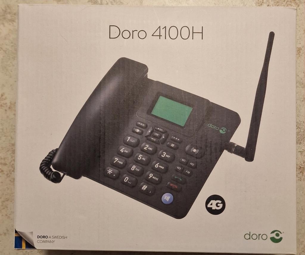 Doro 4100H telefoon met hoorn, senioren telefoon SIM kaart, Telecommunicatie, Vaste telefoons | Handsets en Draadloos, Nieuw, 1 handset