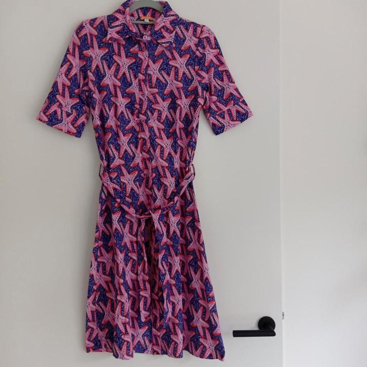 Tante Betsy jurk paars maat S, Kleding | Dames, Jurken, Gedragen, Maat 36 (S), Paars, Knielengte, Ophalen of Verzenden