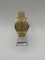 UNIVERSAL POLEROUTER JET/14 K GOUD, Sieraden, Tassen en Uiterlijk, Horloges | Heren, Leer, Zo goed als nieuw, Goud, Ophalen