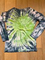 TIE&DYE Longsleeve Hippie mt 46 Handgeverfd Carnaval, Tie dye Hippie, Blauw, Maat 46/48 (XL) of groter, Ophalen of Verzenden