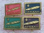 4 Speldjes Lugano Sigaren, Verzamelen, Gebruikt, Ophalen of Verzenden, Speldje of Pin, Overige onderwerpen