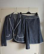 Vintage blauwe jeans set rok+ blazer mt 38 Bandolera, nieuw., Ophalen of Verzenden, Zo goed als nieuw, Maat 38/40 (M), Blauw