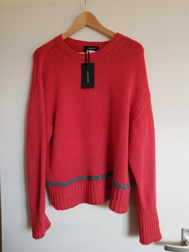 Fabiani Filippi rode wollen trui maat 42 NIEUW!, Kleding | Dames, Truien en Vesten, Zo goed als nieuw, Maat 42/44 (L), Rood, Ophalen of Verzenden