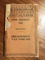 Nederlandsche Staatsalmanak voor Iedereen, 1923, Supplement, Ophalen of Verzenden, 20e eeuw of later, Gelezen