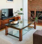 Glazen salontafel, Huis en Inrichting, Ophalen, 100 tot 150 cm, 50 tot 100 cm, Zo goed als nieuw