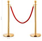 Afzetpaal velvet rode band roestvrij staal goud kleur Casino, Ophalen of Verzenden, Nieuw, Overige typen, Overige