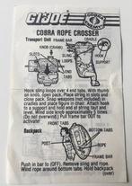 GI Joe Instructies ‘87: Cobra Rope Crosser (MAP). ENG, Gebruikt, Ophalen of Verzenden