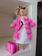 barbie pop incl bontjas en koffer mattel, Verzamelen, Poppen, Ophalen of Verzenden, Nieuw, Pop