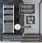 Handdoekradiator badkamerradiator 1400 x 600 GRATIS BEZORGD, Verzenden, Nieuw, Wit, Handdoekenrek