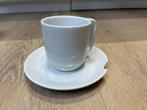 6x Brabantia espresso kopjes met schotel porselein, Ophalen of Verzenden, Zo goed als nieuw, Overige stijlen, Kop(pen) en/of Schotel(s)
