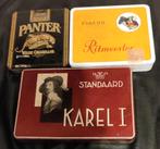3 oude sigaren blikjes Karel  I,  Ritmeester en Panter, Verzamelen, Blikken, Ophalen of Verzenden, Gebruikt, Overige