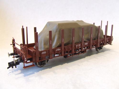 FLEISCHMANN 5256, DRG rongenwagen, 2 assig, met lading, Hobby en Vrije tijd, Modeltreinen | H0, Nieuw, Wagon, Gelijkstroom of Wisselstroom