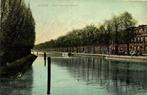 Leiden. - Rijn en Schiekade. - boot kar - 1907 gelopen, Ophalen of Verzenden, Voor 1920, Gelopen, Zuid-Holland