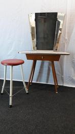 Vintage kaptafel tafeltje met spiegel, Huis en Inrichting, Ophalen, Overige materialen, Minder dan 50 cm, Gebruikt