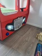 brandweerbed met verlichting, Ophalen, Eenpersoons, Hout, 200 cm
