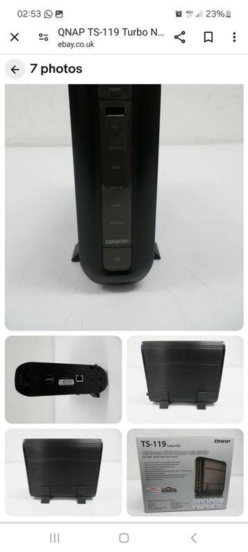Qnap ts119 turbo nas beschikbaar voor biedingen