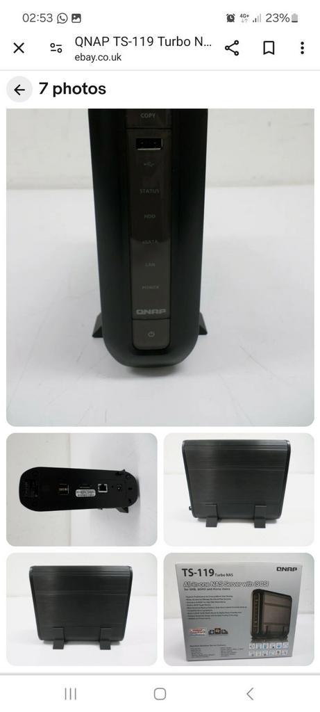 Qnap ts119 turbo nas, Computers en Software, Computerbehuizingen, Zo goed als nieuw, Ophalen