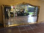 Prachtige antieke spiegel met goudkleurige kader, Ophalen of Verzenden, Rechthoekig