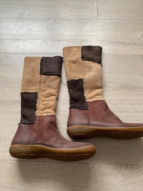 SAX leren suéde gevoerde laarzen zool plat NIEUW maat 39 S3, Kleding | Dames, Schoenen, Nieuw, Hoge laarzen, Bruin, Ophalen of Verzenden