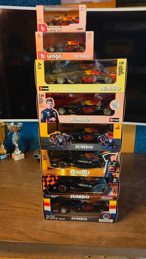 Burago (JUMBO) complete set Max Verstappen, Verzamelen, Complete verzamelingen en Collecties, Ophalen of Verzenden