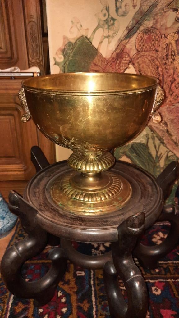 Brons bokaal  antiek, Antiek en Kunst, Antiek | Koper en Brons, Ophalen of Verzenden