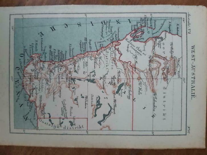 97 / Litho uit 1882 van J. Kuyper West Australië, Antiek en Kunst, Kunst | Litho's en Zeefdrukken, Ophalen of Verzenden