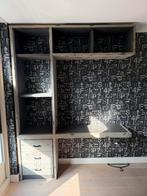 Wandkast met bureau + geintregreerde verlichting en lades, Ophalen, 200 cm of meer, 150 tot 200 cm, Zo goed als nieuw