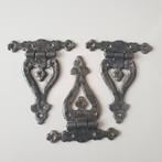 Vintage set van 3 Raam/ Deur hardware, scharnier, Gebruikt, Minder dan 80 cm, Minder dan 80 cm, Ophalen of Verzenden