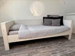Te koop: Woood bedbank Robin | 1 pers. bed, Huis en Inrichting, Ophalen, Eenpersoons, Wit, Hout