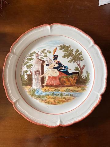 Vintage erotisch Decoratieve Bord - Faience de Pornic France beschikbaar voor biedingen