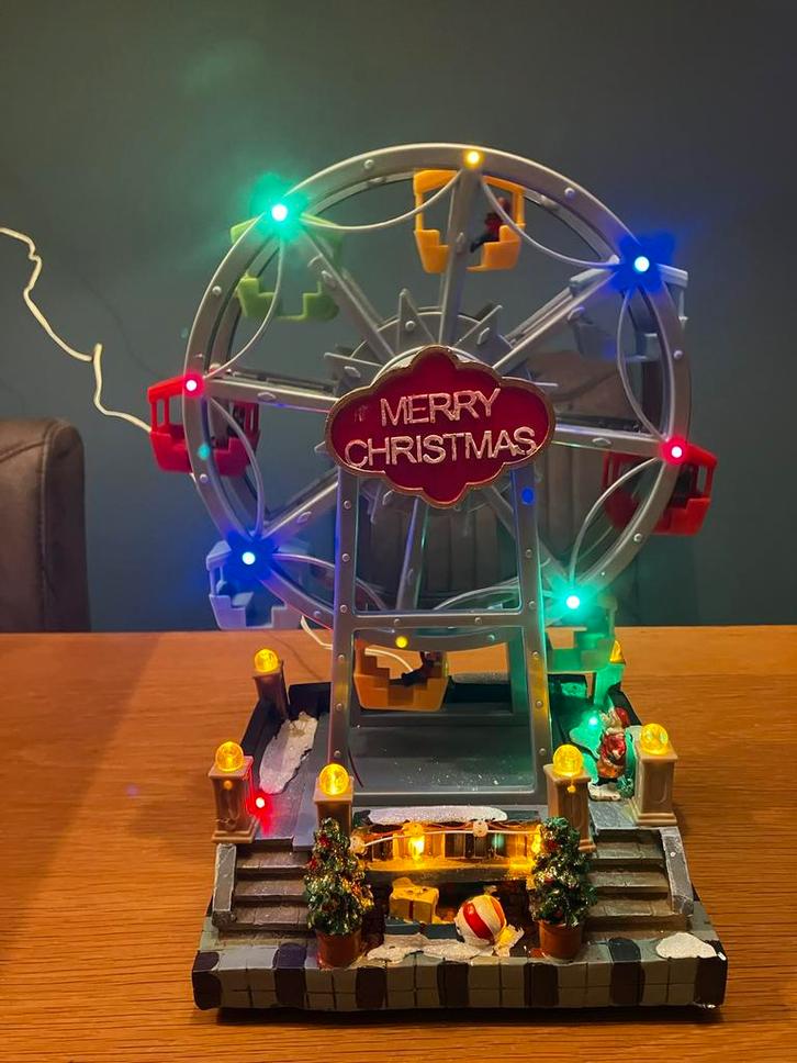 Lumineo LED Reuzenrad | Bewegend | Perfect voor Kerstdorp, Diversen, Kerst, Ophalen of Verzenden