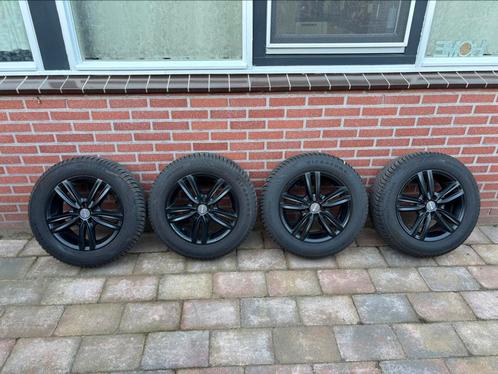 Zwarte 15 inch velgen met banden – topstaat – 5x100, Auto-onderdelen, Banden en Velgen, Banden en Velgen, All Season, 15 inch