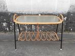 Bijzettafel '60s ( rotan ) Retro/Vintage/Design, Ophalen, Gebruikt, 50 tot 100 cm, Vintage