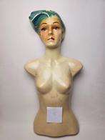 # Vintage Mannequin Buste Blauw Haar - Brocante Fashino no 5, Ophalen