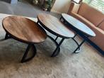 3 mooie bijzet tafeltjes, Ophalen, Minder dan 45 cm, Minder dan 55 cm, Rond