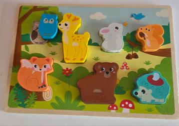 Houten Puzzel met Bosdieren beschikbaar voor biedingen