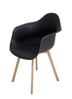 4 x Kuipstoel tuinstoel antraciet houtlook poten (metaal), Ophalen, Gebruikt, Metaal