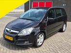 Opel Zafira 1.8 2006 Zwart NIEUWE APK / 7 PERSOONS !!!, Auto's, Parkeersensor, Stof, 74 €/maand, Zwart